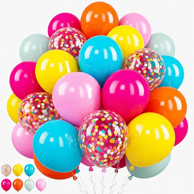 Rainbow Balloons, Rainbow Theme, Family Spring Celebration Party Decorations by FunHot