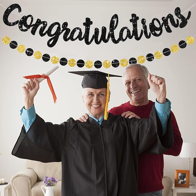 BEISHIDA Congratulations Banner Black 2026 Graduation Banners, Grad Congrats - Image 5