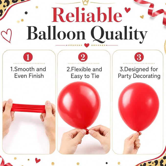 Red Black Cheetah Balloons - Image 3