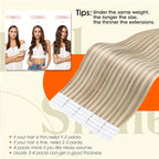 Full Shine Tape in Hair Extensions Injection Human Hair Tape in Extensions Color 18/613 Ash Blonde Injected Reusable Extension Remy Seamless Skin Weft 24Inch 50Gram 20Pcs for Women