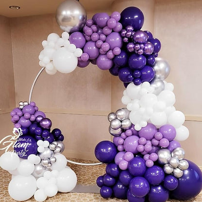 Voircoloria 110pcs Dark Purple Deep Purple Latex Party Balloons, 12inch | - Image 4