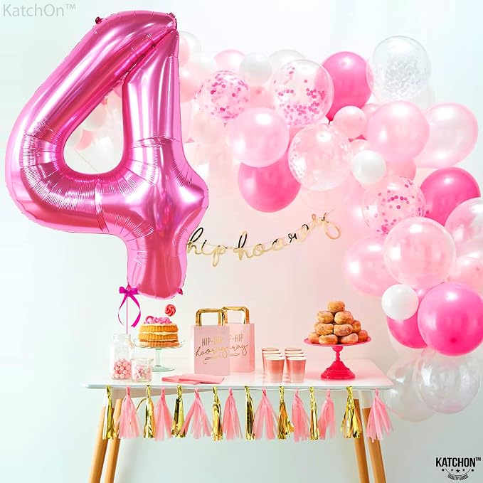 KatchOn Hot Pink 4 Balloon Number - Image 8