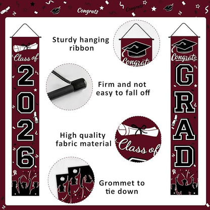 Graduation Decorations 2026 Porch Banner, Graduation Banner Class of 2026 - Image 2