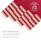 WENNALIFE Tape in Hair Extensions Human Hair, 40pcs 100g 16 inch Red Hair Extensions Real Human Hair Straight Invisible