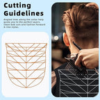 Professional Hair Cutting Cape with Geometric Grid Pattern, Longer Silicone Waterproof Cutting Mat,Neck Guide