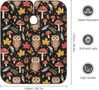 Men Women Adults Floral Owls Fall Leaves Mushroom Hair Dressing Gown Cape, Extra Large Hairdressing Apron for Barber Salon, Easy Clean