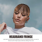 Headband Wig with Front Hair Bangs Synthetic Fringe Hair Extensions for Women Girls Comfortable Adjustable Fit Natural Look