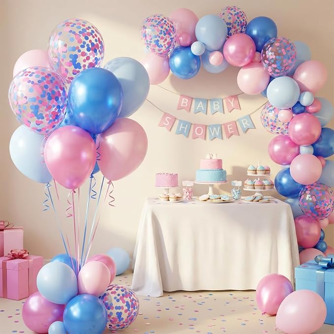 Pink and Blue Balloons, for Birthday Baby Shower Party Decorations - Image 5