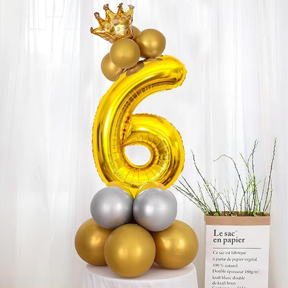 Gold Number Balloons Birthday Balloons - Image 6