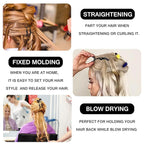 Detangling Brush Set: Ergonomic Edge & Back Brush, Rat Tail Comb, Alligator Clips for 3a to 4c Textured, Kinky, Wavy, Coily, Wet, Dry, Oily, Thick or Long Hair (Green)