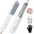 Wavytalk Pro Steam Hair Straightener Brush, Steamline Pro 3 in 1 Straightening Brush, Steam Reduces Damage, Nourishes Hair, and Expedites Straightening