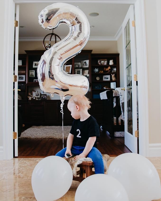 Sliver Number 2 Balloon 40 Inch - Image 3