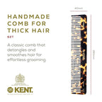 Kent 92TY Wide Tooth Women’s Detangler Comb for Curly, Wavy, and Thick Hair – Ideal for Use on Wet Hair – Gentle, Shower Comb for – Anti-Static, Smooth - Styling Tool by Kent