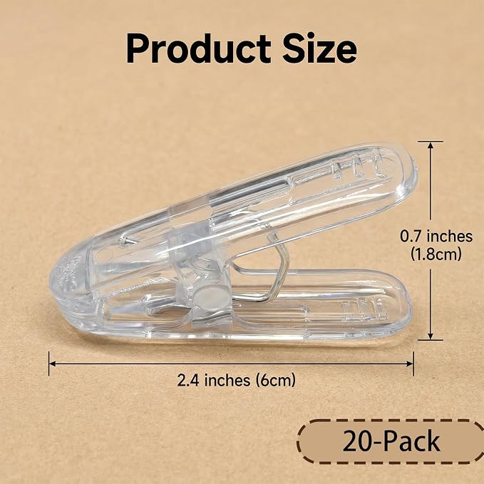 20 Pack Clips Plastic Spring Clamps 2.4 Inch Heavy Duty Clip - Image 2
