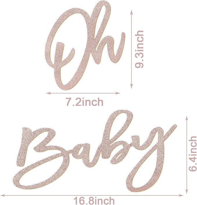 Oh Baby Sign for Baby Shower Backdrop - Image 2