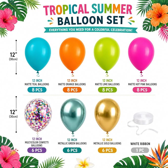 Tropical Rainbow Balloons Kit - Image 2