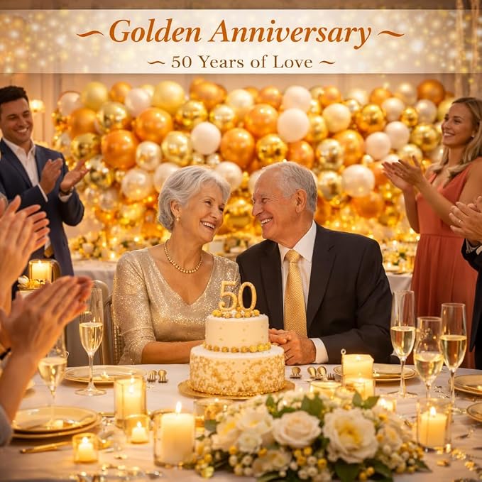 Metallic Gold Latex Balloons 100 Pack, 12 Inch Round Shiny Chrome Gold Helium - Image 6
