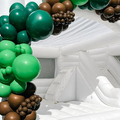 Green and Brown Balloons, 12 Inch Metallic Avocado Dark Green Khaki Black - Image 5