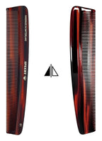 #21 Handmade Narrow Tooth Comb Tortoise Havana Acetate Fine Straight Thin Detangling Parting Grooming Teasing Hair Styling Hairdresser Barber Hairdressing Wet Dry Pocket Travel Women Men Kids