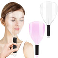 AUEAR, Hair Salon Hairspray Face Shield Haircut Cover Plastic Protector Mask for Hairstylist Makeup Coloring (2 Pack Pink & Clear)