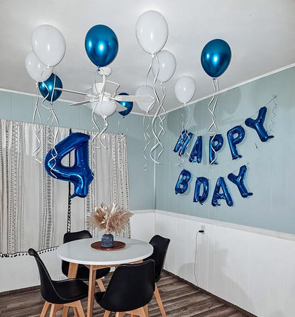 40 Inch Number 4 Balloon, Inflation Straw & Self-Sealing, Leak-Proof Aluminum - Image 2