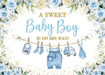 Cute Clothes Baby Shower Backdrop - Image 2