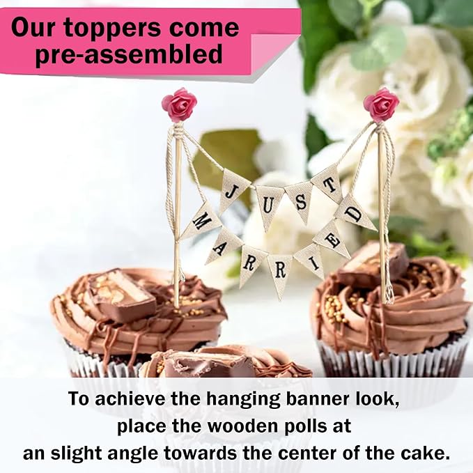 Wedding Cake Topper Ivory Durable Cotton Wood Pole - Image 4