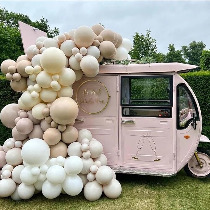 412pcs Sand White Balloon Garland Arch Kit 18 12 10 5 Inch Different Sizes - Image 6
