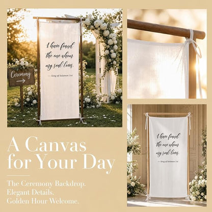 Song of Solomon Wedding Banner 73 x 30 Inch, Polyester Bible Verse Hanging Sign - Image 7