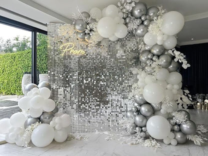 Silver Shimmer Wall Backdrop - Image 2