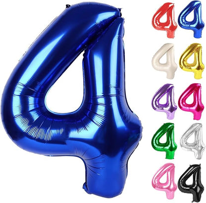 Night Blue Number 4 Balloon 40 Inch by IWERP