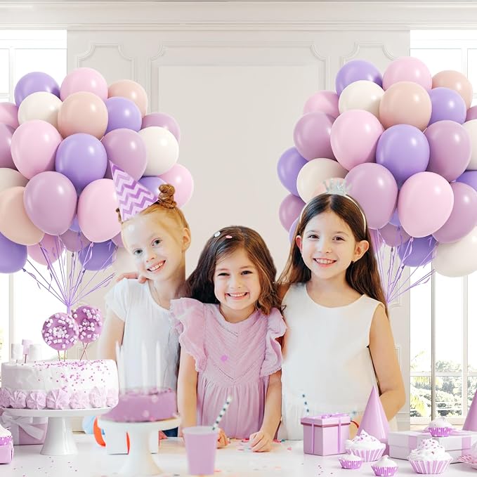 60pcs Pink and Purple Balloons 12inch - Image 7