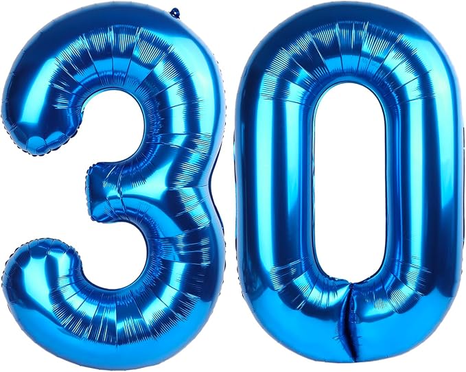 Number Balloons 30 Balloon 40 inch Dark Blue by Enyeopd