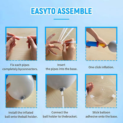 6 Sets Balloon Stand Kit, Balloon Sticks Holder - Image 4