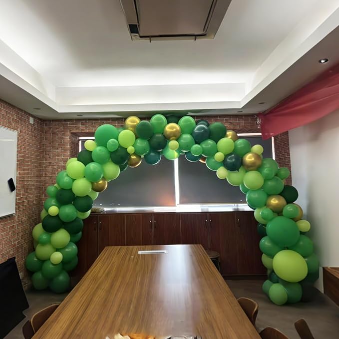 YMSZ Green Balloon Garland Arch Kit, Different Size, Dark Green Latex Balloons - Image 5