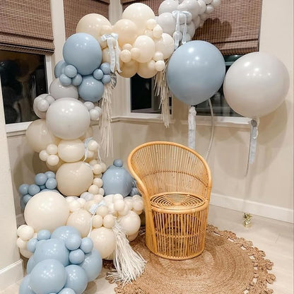 Awenztech 110pcs White Sand Balloon Arch Garland Kit 18 12 10 5 inch | Baby - Image 6