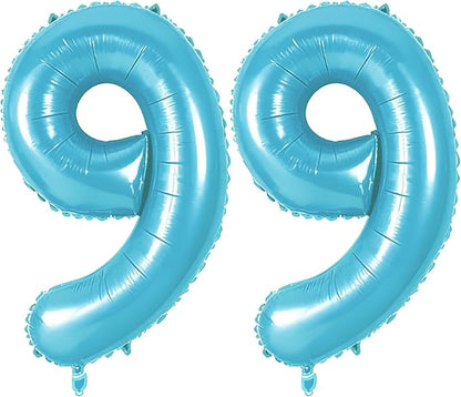 Number 99 Balloons for 99th Birthday Party Decorations, 0-100 Large No.99 by Joycard