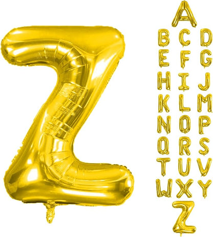 Letter Balloons Gold 40 Inch Z Large Giant Big Foil Mylar Balloon | by Unknown