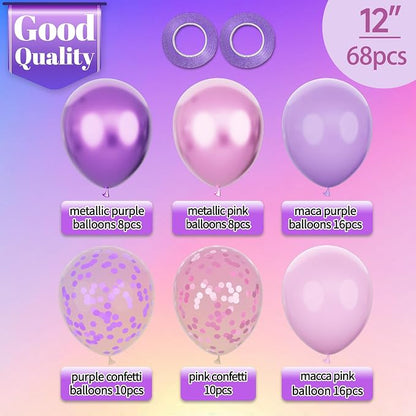 Pink and Purple Balloons, Party Balloons - Image 4