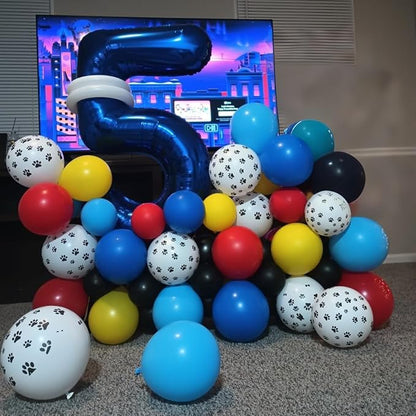 Red Yellow Blue Balloons Puppy Dog Paw Print Balloon 60pcs 12inch Latex Helium - Image 3