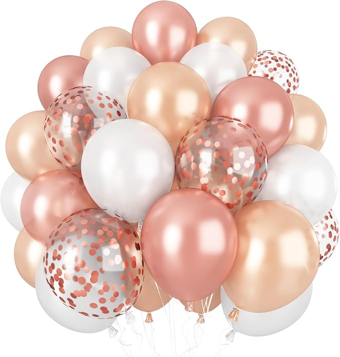 Rose Gold Balloons, Baby Shower, Engagement, Bridal Shower, Princess Party by Togvu