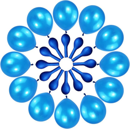120 Pack Pearl Blue Balloons, Bright 12 inch Royal Blue Latex Party Balloons - Image 2