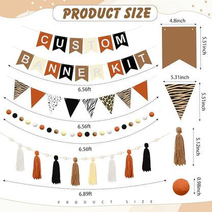SmoothNovelty 139 Pcs Felt DIY Custom Banner Kit Include 104 Letters 18 - Image 2