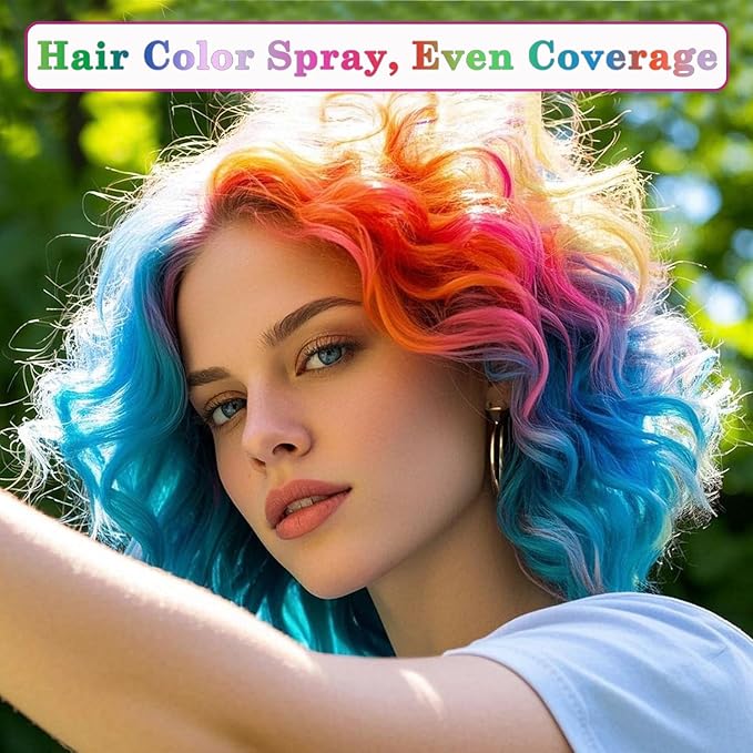 Fire Red Temporary Hair Color Spray for Kids Women, One-Day Temporary Hair Dye Spray Washable Hair Color Wax Non-Sticky For Christmas, Cosplay DIY, Party, Halloween, Crazy Hair Day (FireRed)