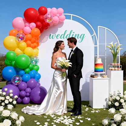 Rainbow Balloons Arch Kit - Image 5