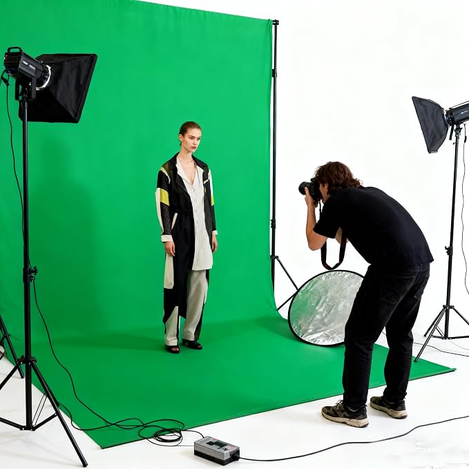 Green Screen Backdrop 8x10ft Photo Backdrop Chromakey Muslin Portrait Green - Image 2