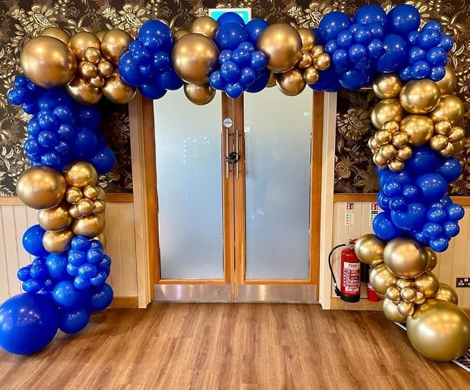 Navy Blue and Gold Balloons Garland Arch Kit - Image 5