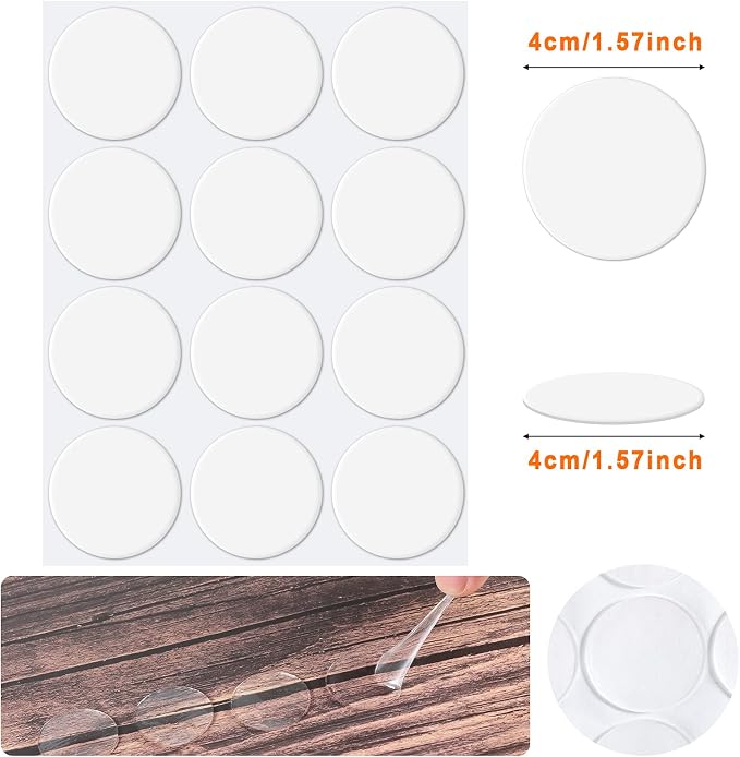 Zonon 60 Pcs Double Sided Adhesive Dots Clear Glue Point Tape Stickers Balloon - Image 2