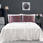 ZIMASILK 100% Pure Mulberry Silk Pillowcase for Hair and Skin Health,Soft and Smooth,Both Sides Premium Grade 6A Silk,600 Thread Count,with Hidden Zipper,1pc (King 20''x36'',Dark Mauve)