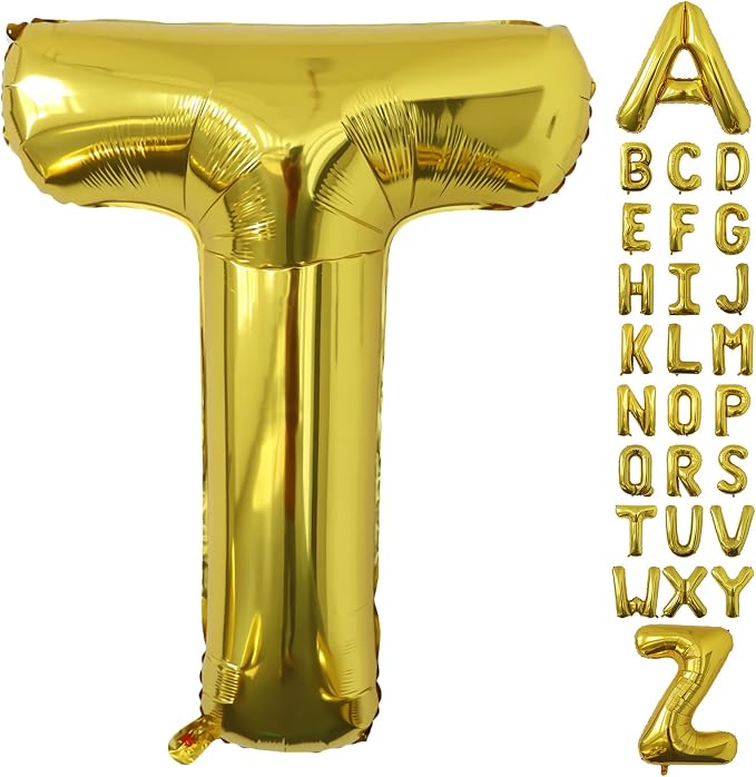 Letter Balloons Gold Party Balloon by United-UnicornsParty